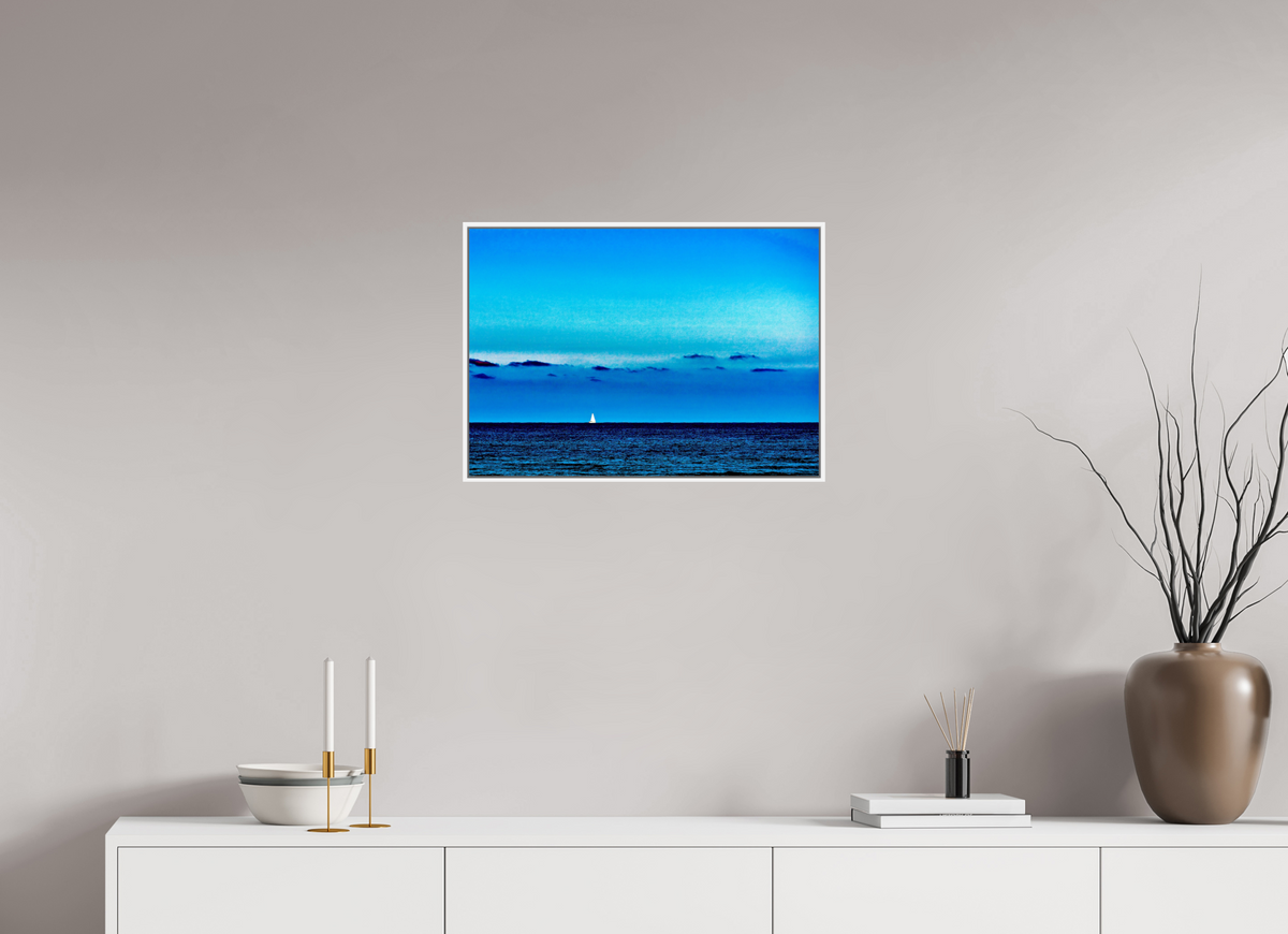 ISO A2 (59,4 x 42 cm), FA alu-Dibond Basel 6 wit Solo Sailing_framed